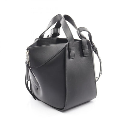 Loewe Handbag Hammock Bag Compact Black Leather Canvas 2-Way — view 2