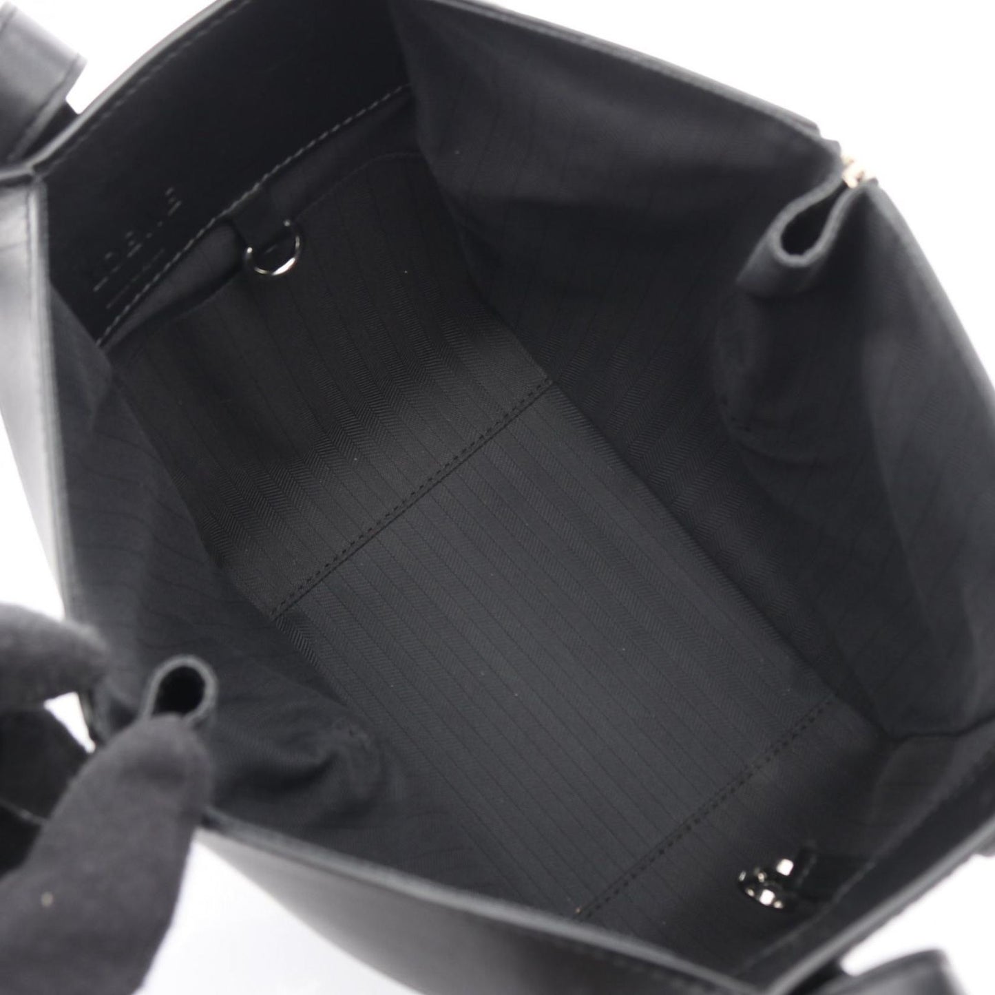 Loewe Handbag Hammock Bag Compact Black Leather Canvas 2-Way — view 3