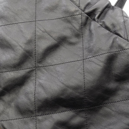 Chanel Backpack 22 Large Black Leather 22 Quilted Chain — view 8