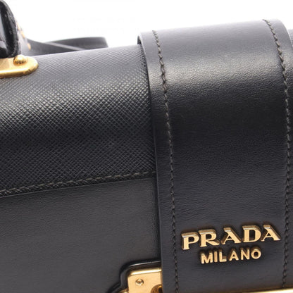 Prada Shoulder Bag Cahier Black Leather Saffiano — view 6