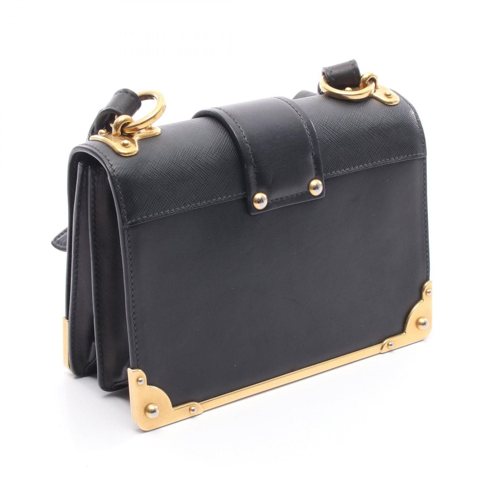 Prada Shoulder Bag Cahier Black Leather Saffiano — view 2
