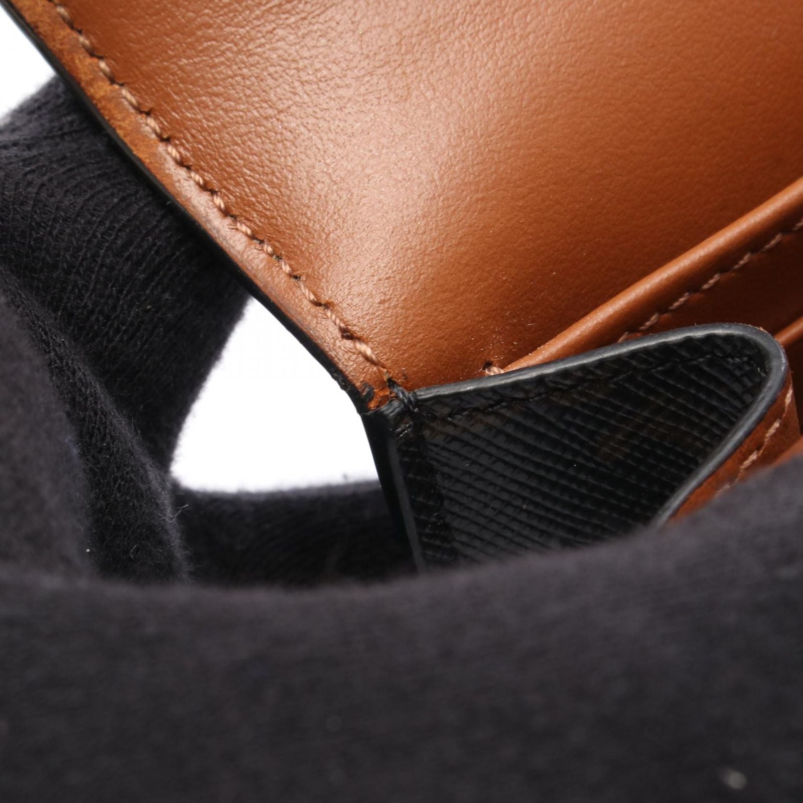 Celine Shoulder Bag Tan Triomphe Dark Brown Canvas Leather Wallet — view 7