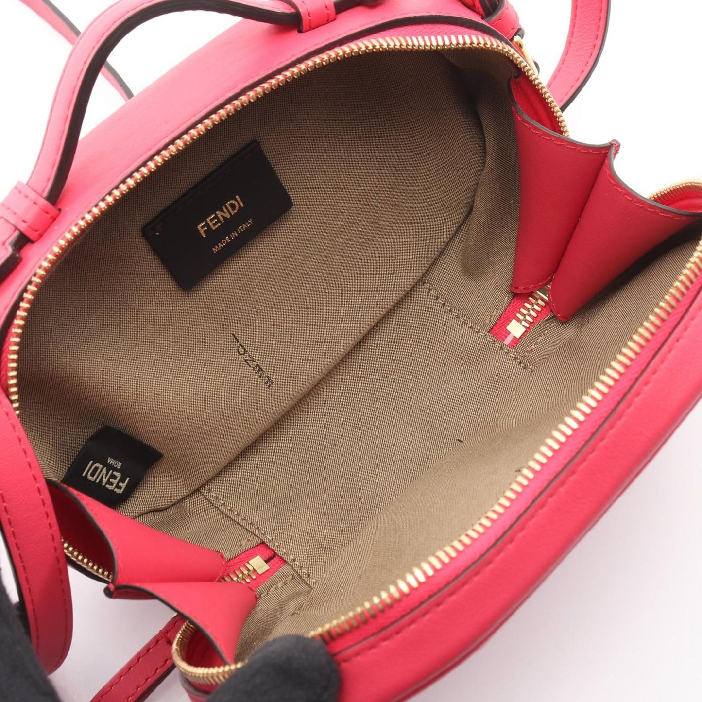 Fendi O-rock Small Camera Bag Red Leather Case — view 3