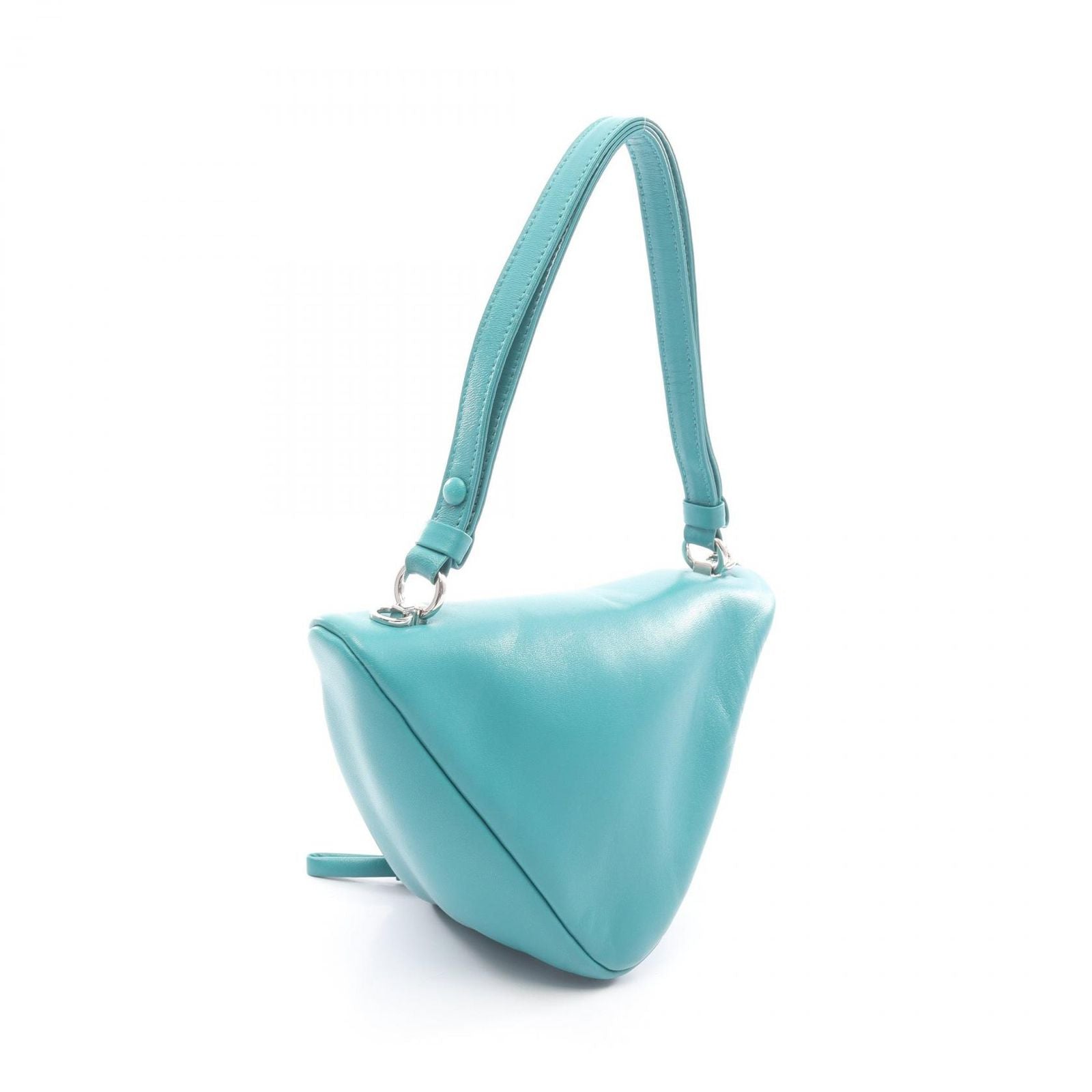 Prada Handbag Triangle 2-Way Blue Green Leather — view 2
