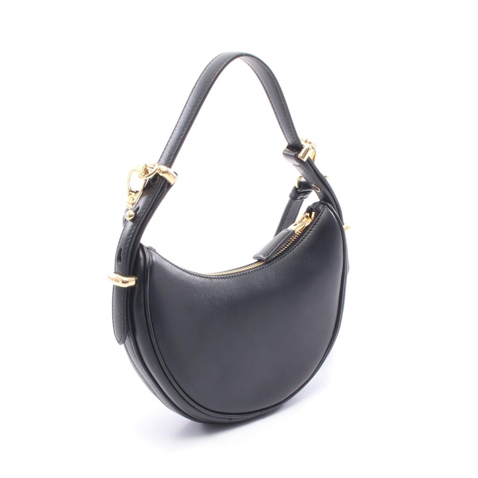 Prada Handbag Soft Calf 2-Way Black Leather Small — view 2