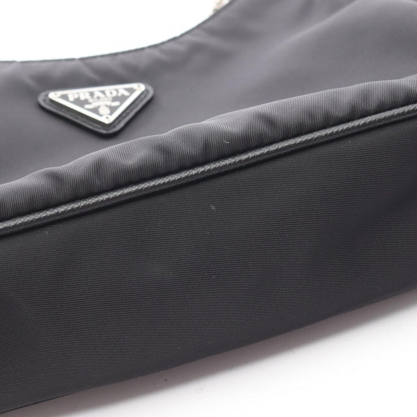 Prada Shoulder Bag Edition 2-Way Black Nylon Saffiano Leather — view 5