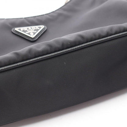 Prada Shoulder Bag Edition 2-Way Black Nylon Saffiano Leather — view 5