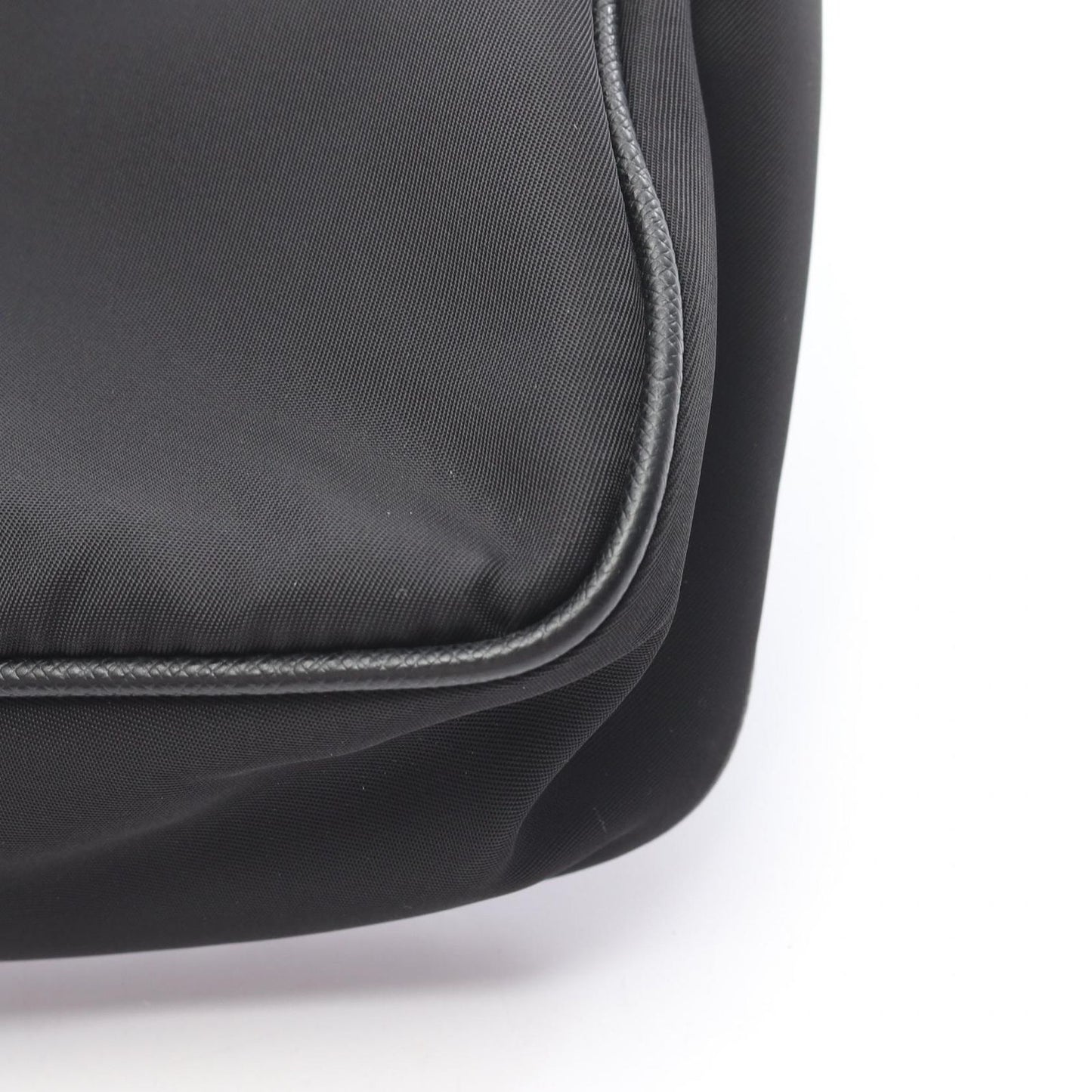 Prada Shoulder Bag Edition 2-Way Black Nylon Saffiano Leather — view 6