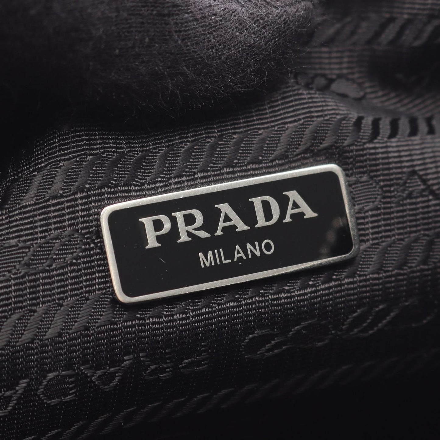 Prada Shoulder Bag Edition 2-Way Black Nylon Saffiano Leather — view 4