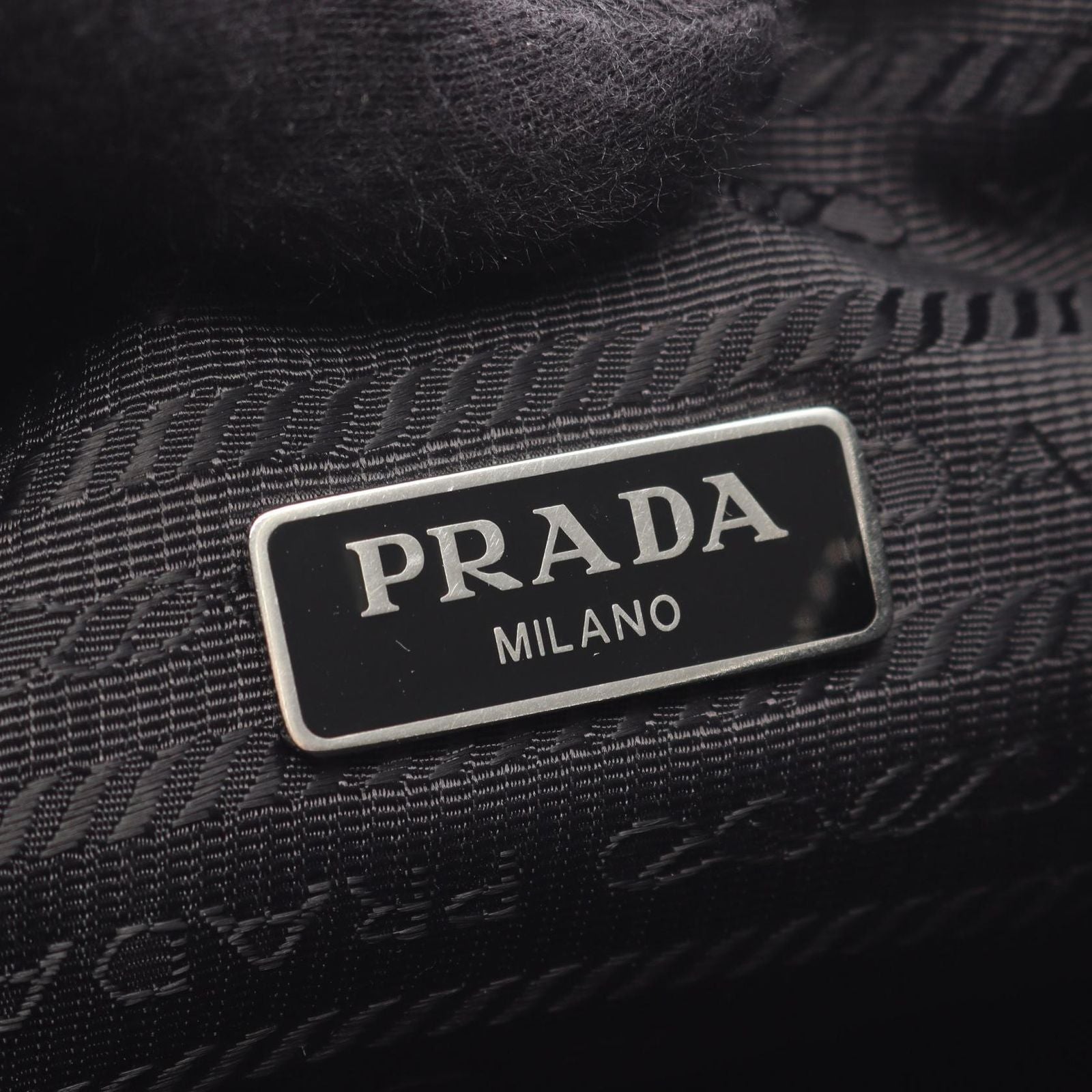 Prada Shoulder Bag Edition 2-Way Black Nylon Saffiano Leather — view 4