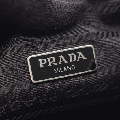 Prada Shoulder Bag Edition 2-Way Black Nylon Saffiano Leather — view 4