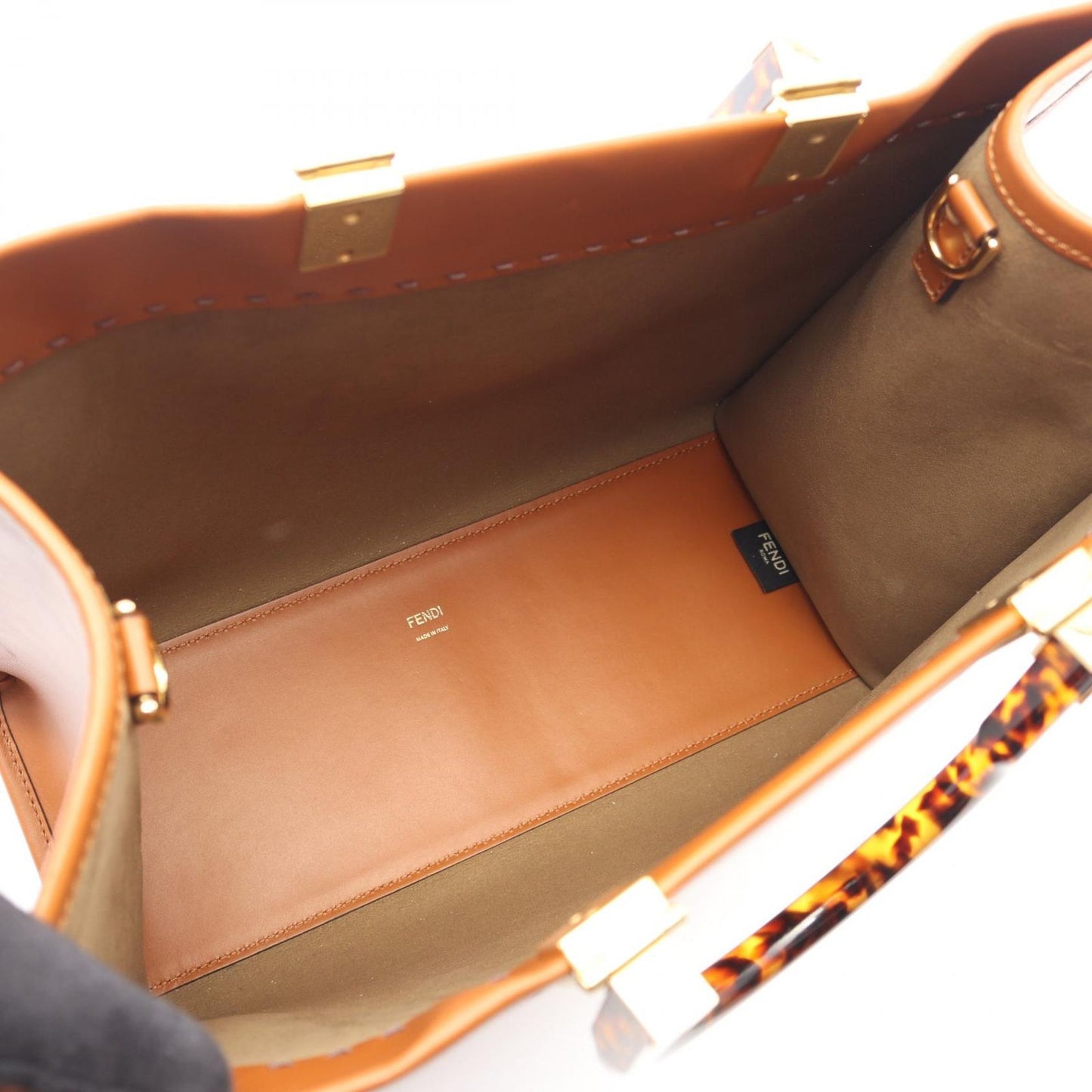 Fendi Tote Sunshine Medium 2-Way Brown Leather — view 3