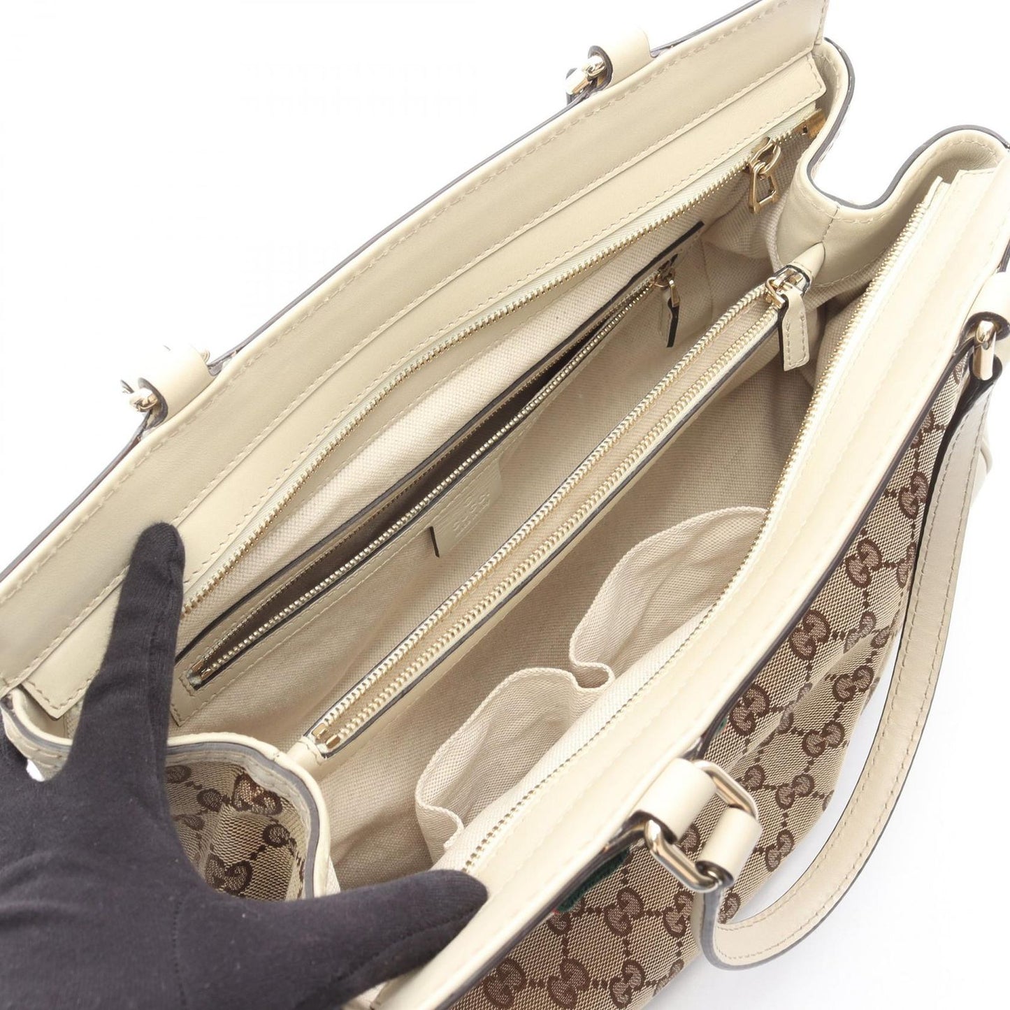 Gucci Tote Mayfair GG Canvas Sherry Line Beige — view 3