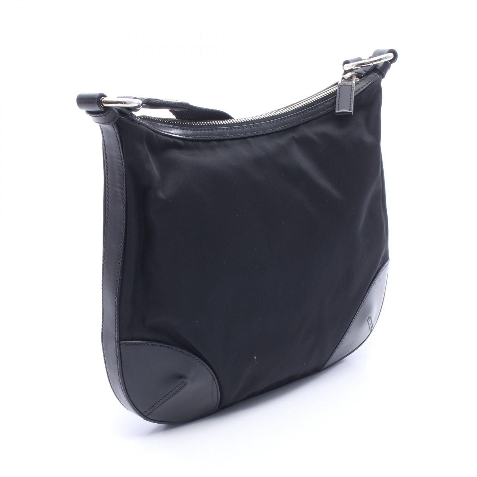 Prada Shoulder Bag Tessuto Light Black Nylon Leather — view 2