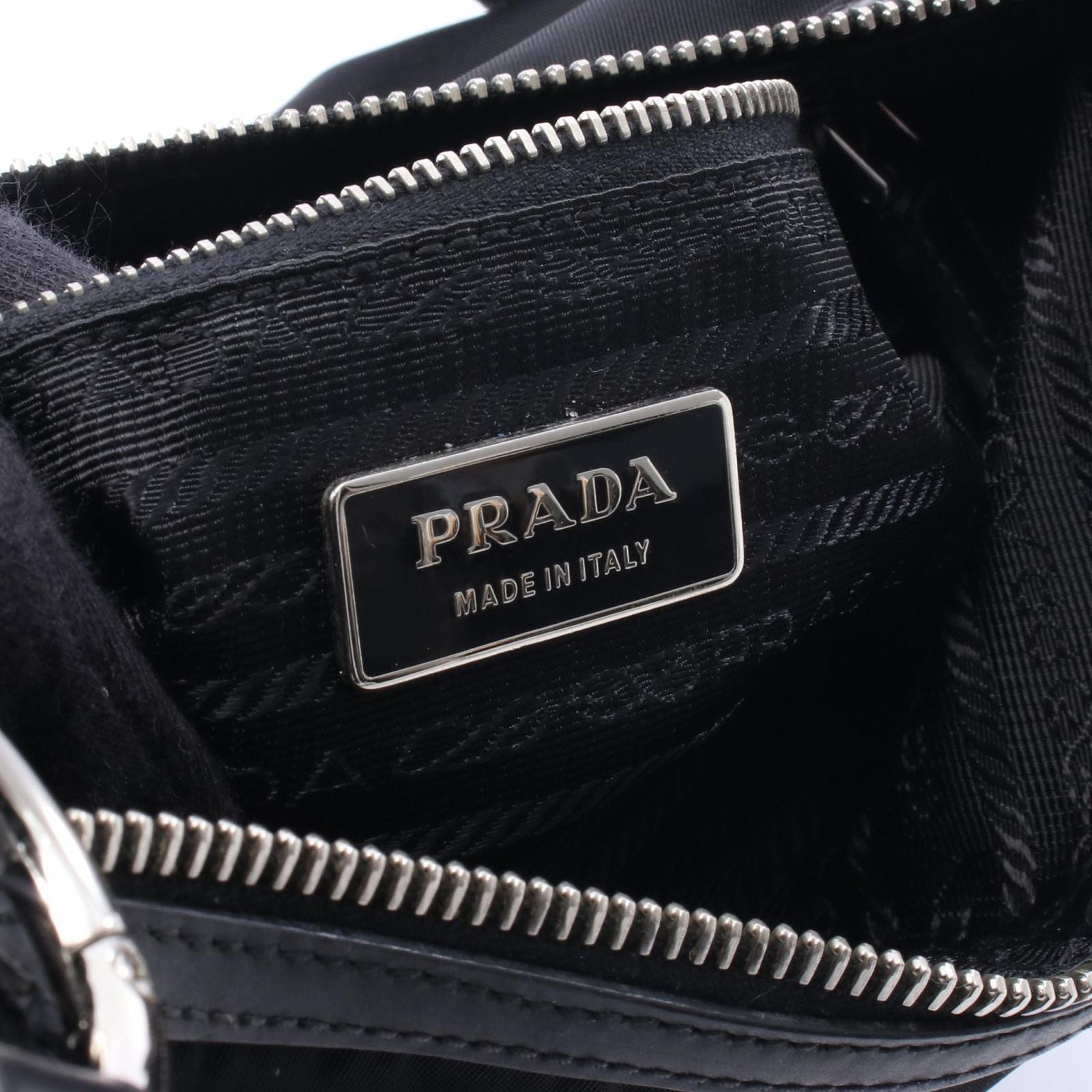 Prada Shoulder Bag Tessuto Light Black Nylon Leather — view 4