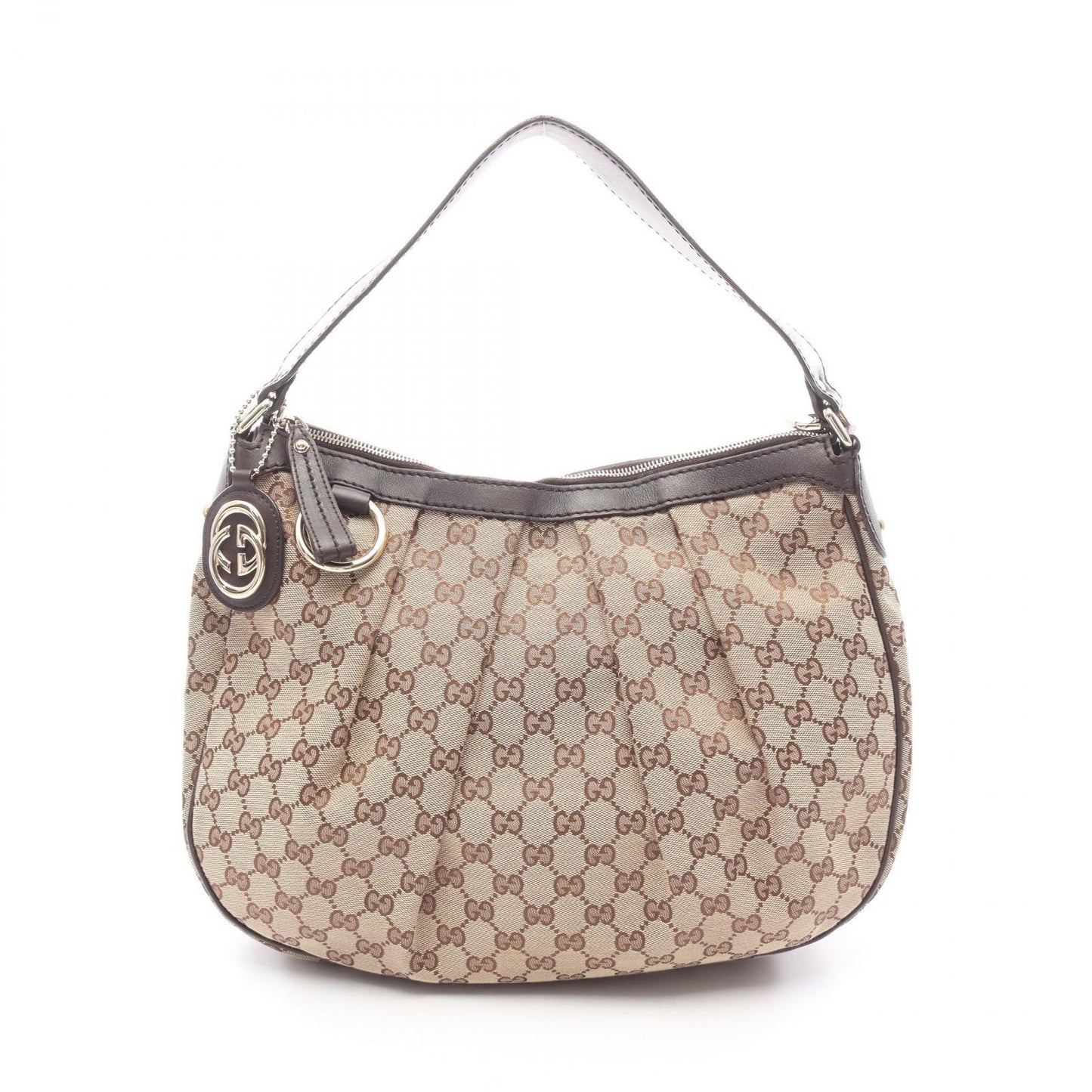 Gucci Shoulder Bag Ski GG Canvas Beige Ski