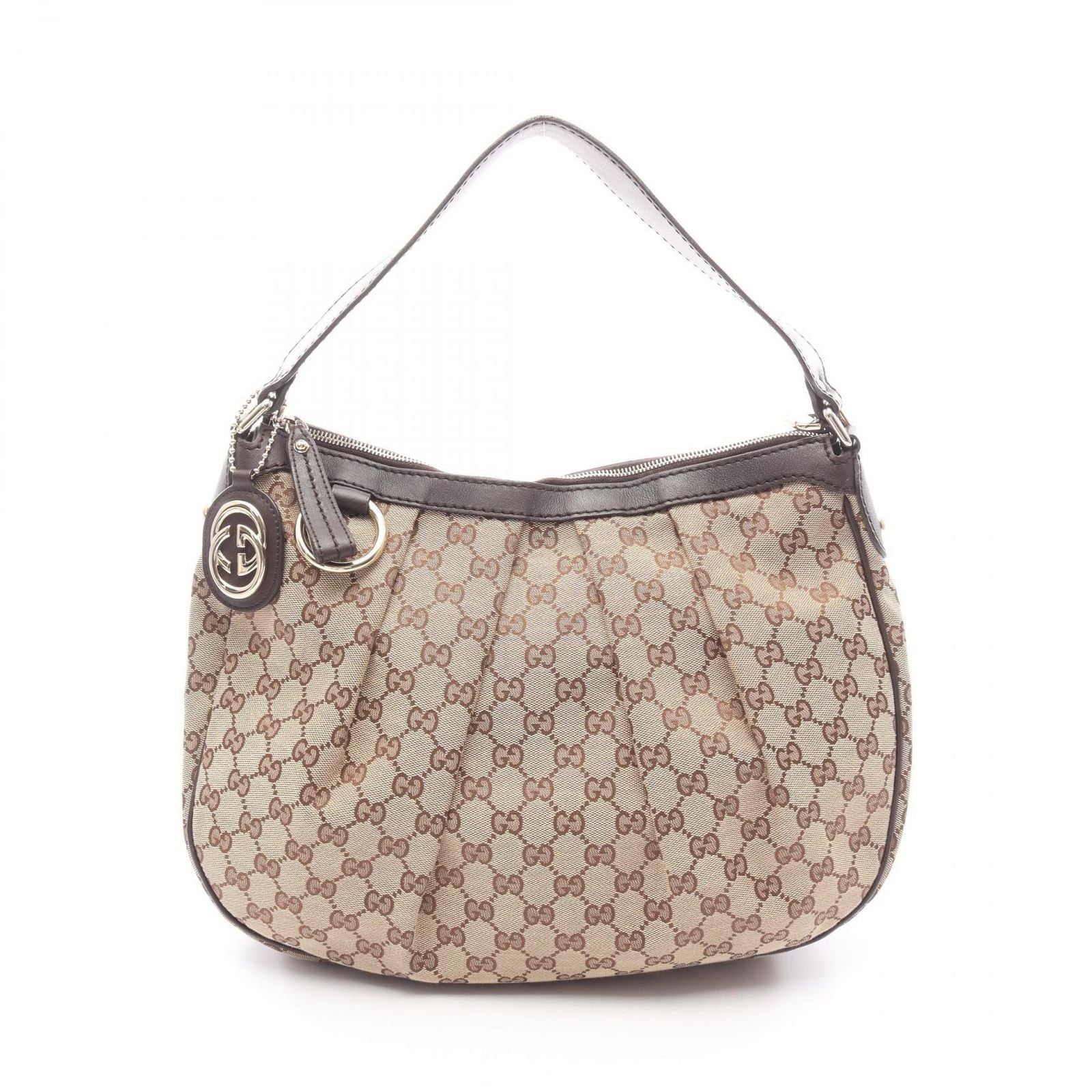 Gucci Shoulder Bag Ski GG Canvas Beige Ski