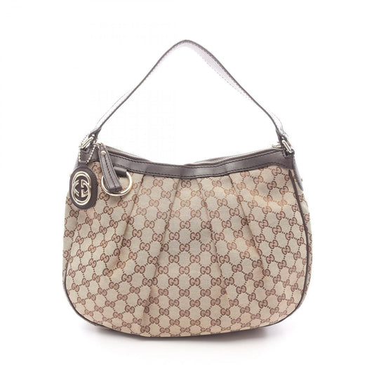Gucci Shoulder Bag Ski GG Canvas Beige Ski