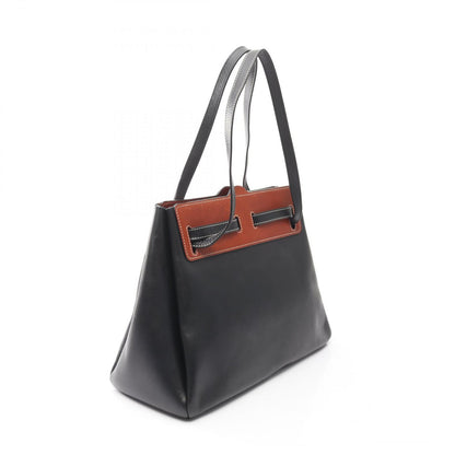 Loewe Tote Lazo Black Brown Leather — view 2