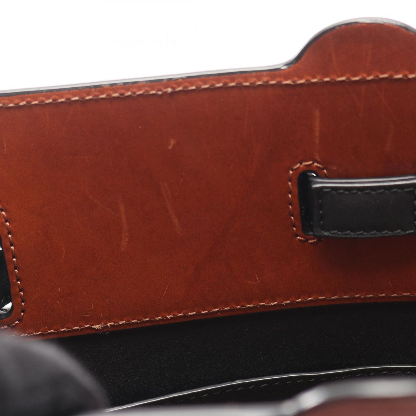 Loewe Tote Lazo Black Brown Leather — view 5