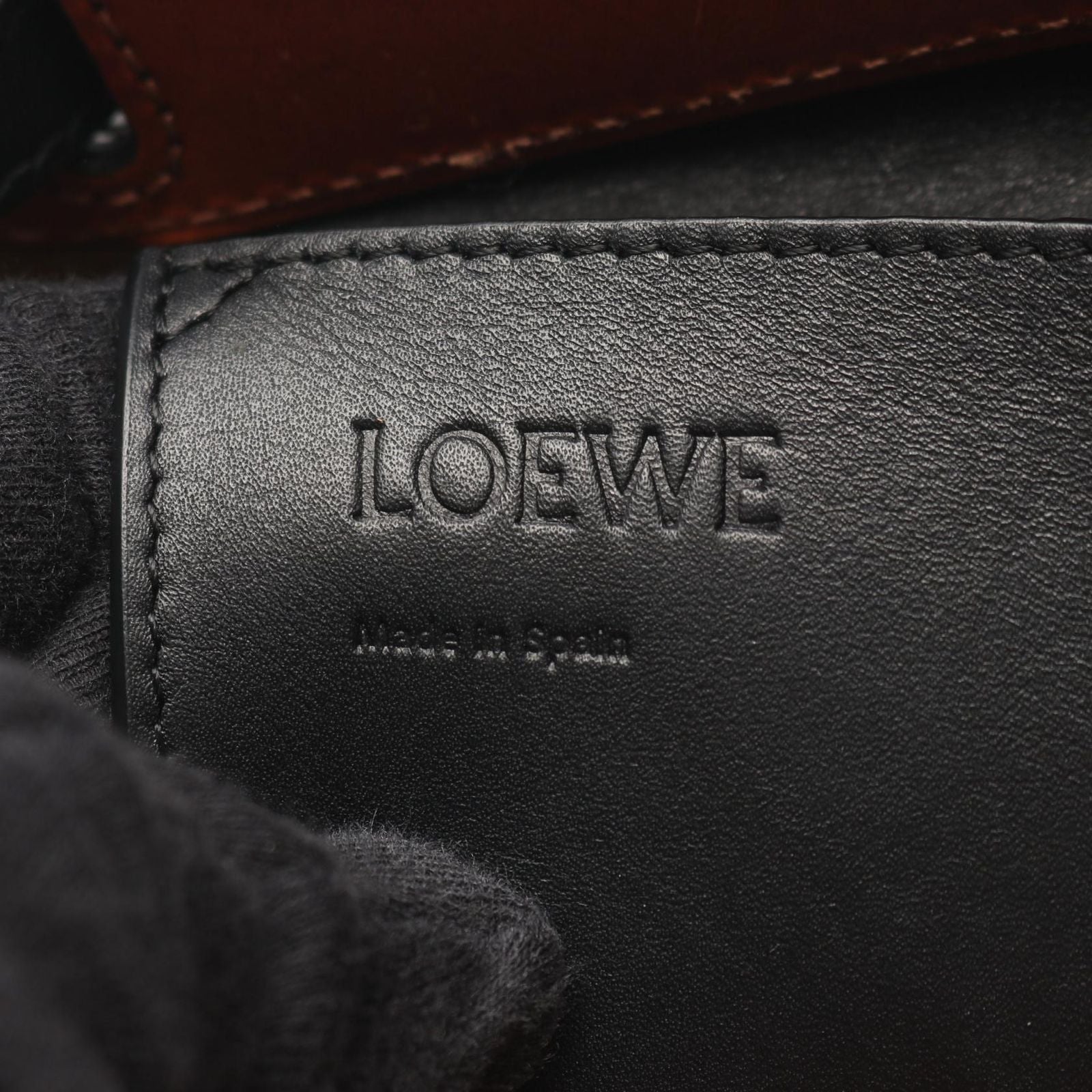Loewe Tote Lazo Black Brown Leather — view 4