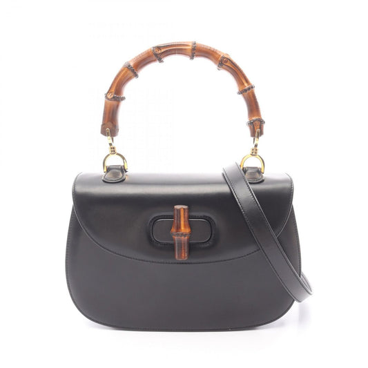 Gucci Handbag Bamboo 000 01 Black Leather 2-Way