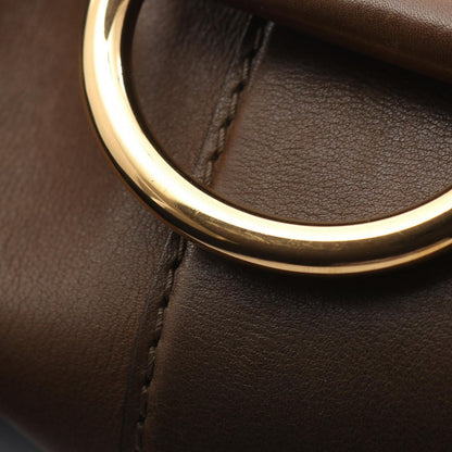 Gucci Shoulder Bag Bamboo Cles Brown Leather Chain — view 9
