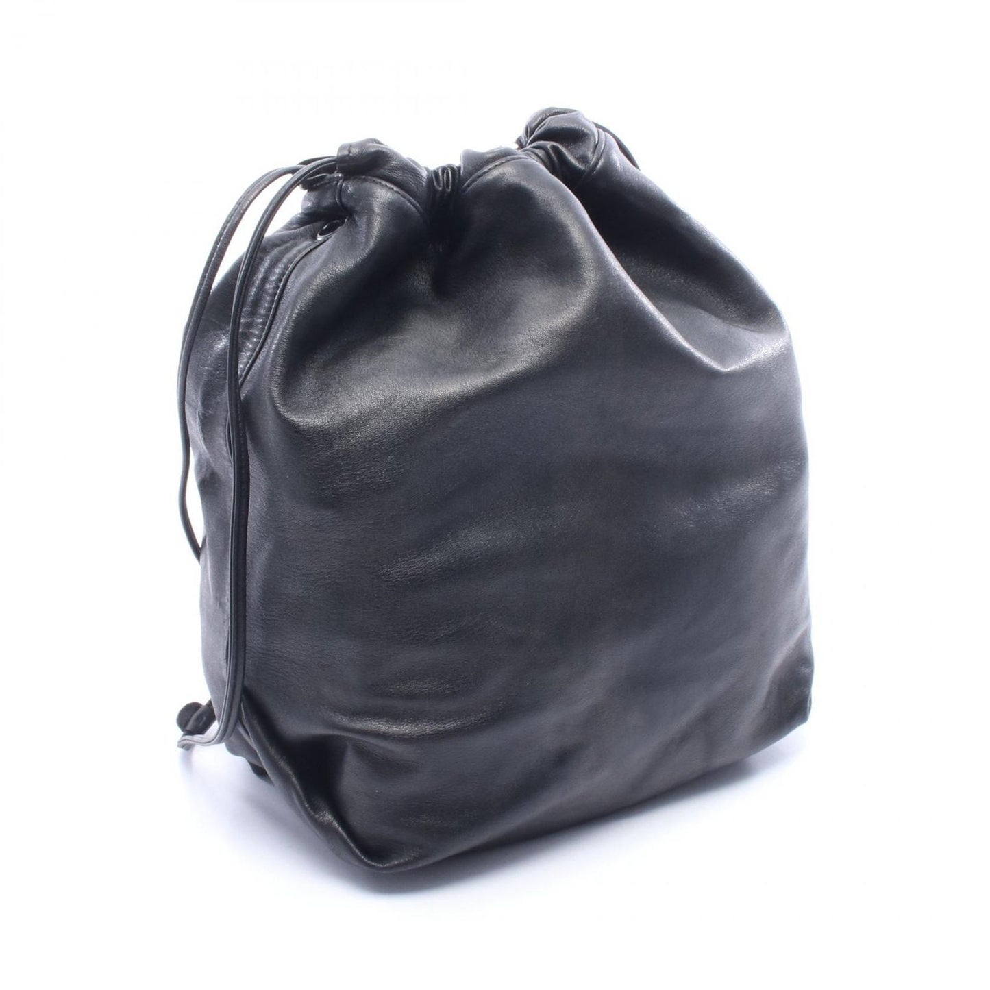Saint Laurent Paris Shoulder Bag Teddy Drawstring Black Leather — view 2