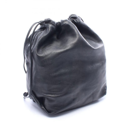 Saint Laurent Paris Shoulder Bag Teddy Drawstring Black Leather — view 2