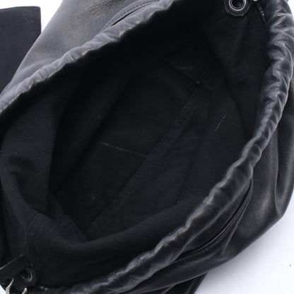 Saint Laurent Paris Shoulder Bag Teddy Drawstring Black Leather — view 3