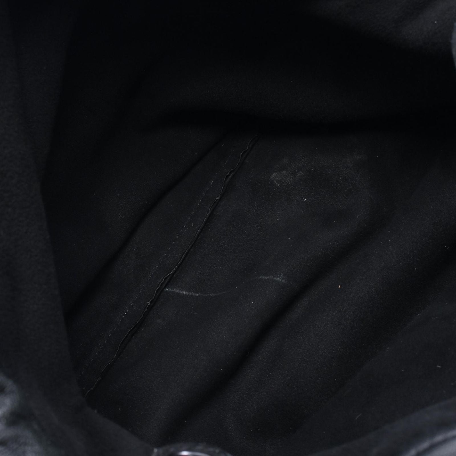 Saint Laurent Paris Shoulder Bag Teddy Drawstring Black Leather — view 8