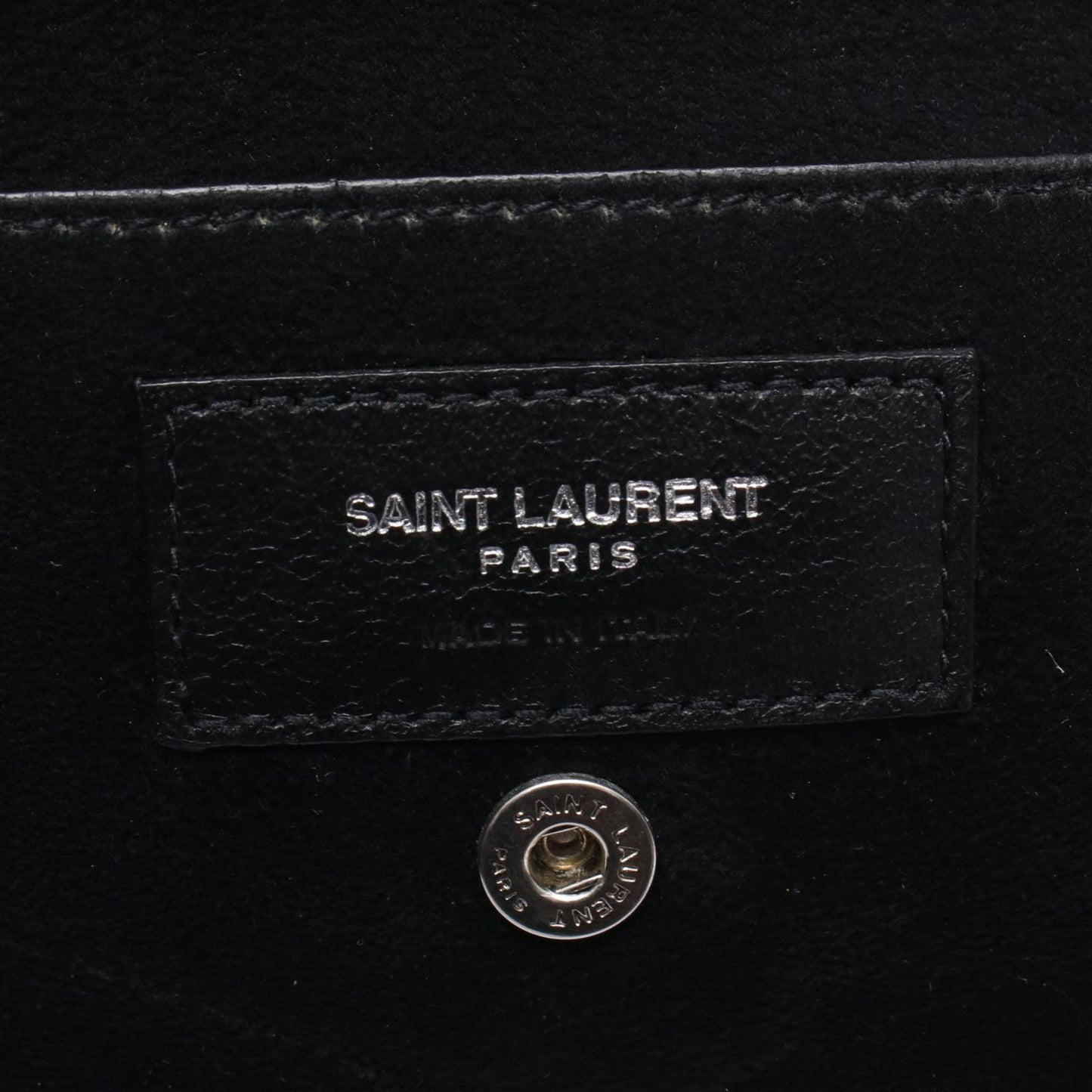 Saint Laurent Paris Shoulder Bag Teddy Drawstring Black Leather — view 4