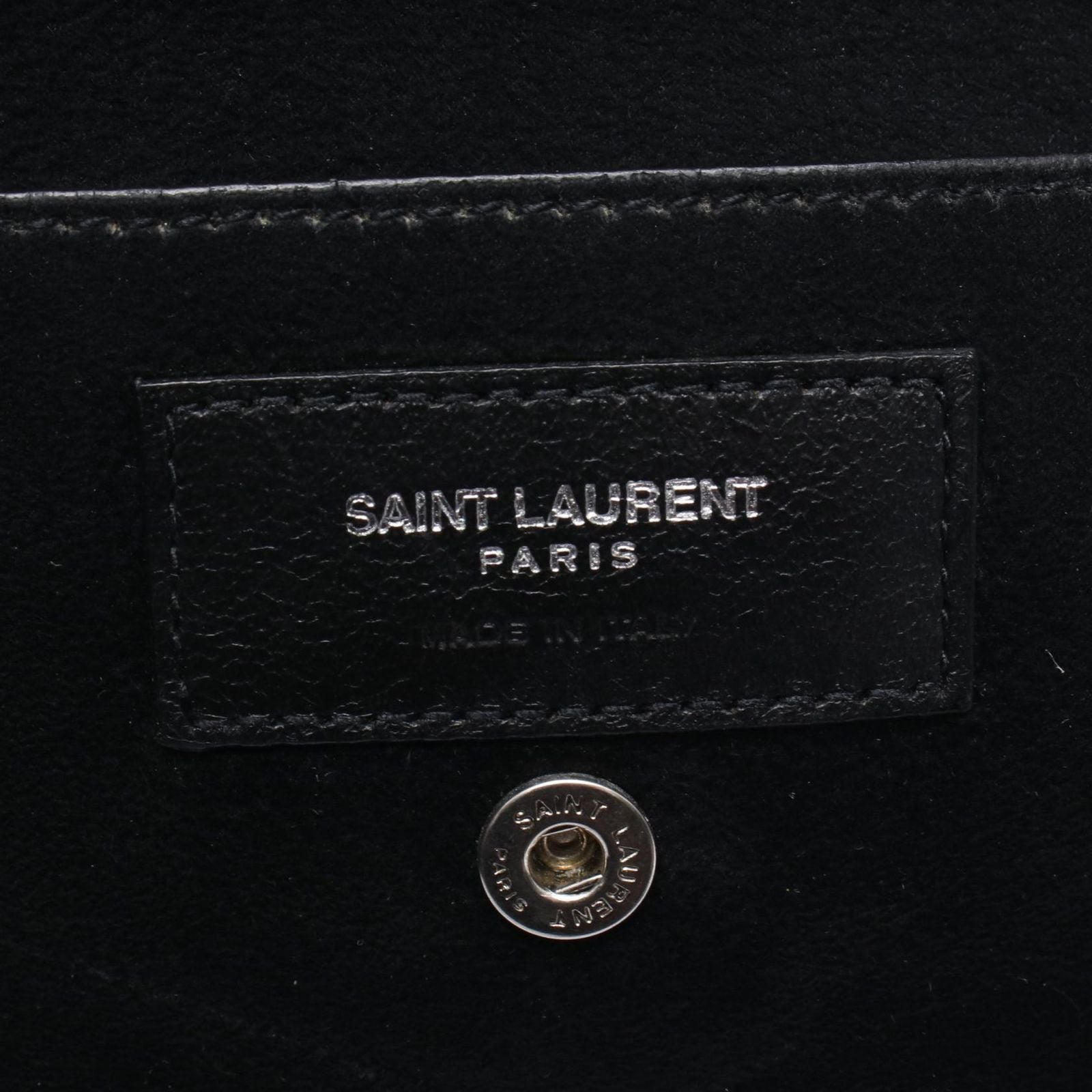 Saint Laurent Paris Shoulder Bag Teddy Drawstring Black Leather — view 4