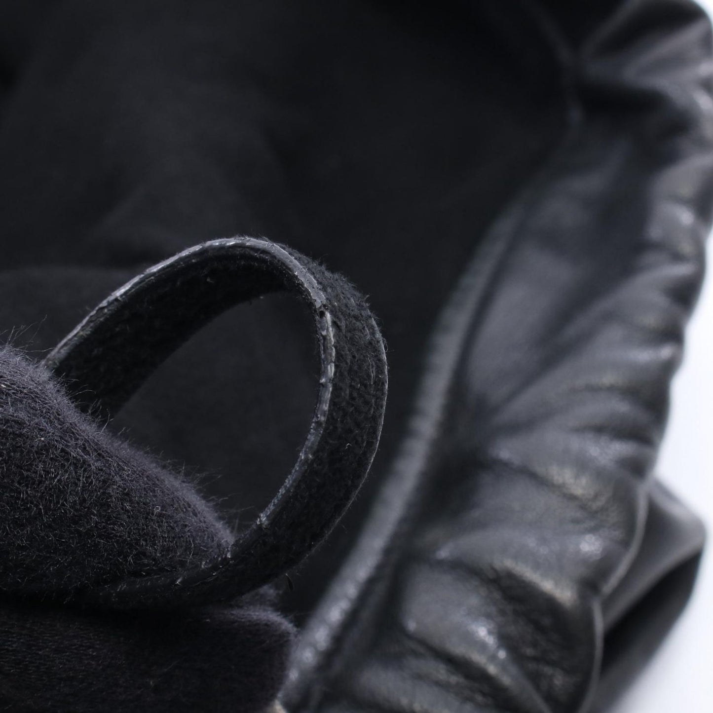 Saint Laurent Paris Shoulder Bag Teddy Drawstring Black Leather — view 5