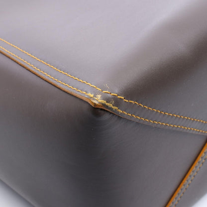 Loewe Tote Leo Dark Brown Yellow Leather Leo Anagram — view 6