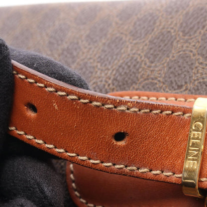 Celine Tote Macadam Dark Brown Canvas Leather — view 9