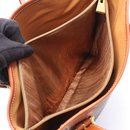 Celine Tote Macadam Dark Brown Canvas Leather — view 5