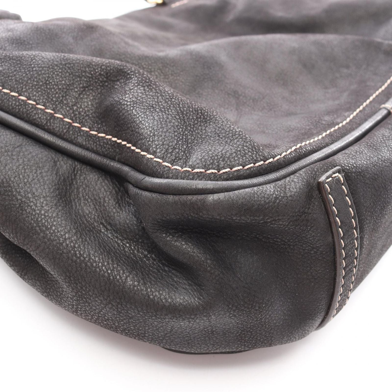 Loewe Tote Made Tall Black Leather Anagram Fringe — view 9