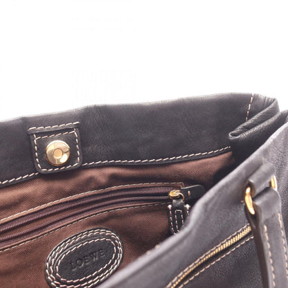 Loewe Tote Made Tall Black Leather Anagram Fringe — view 6