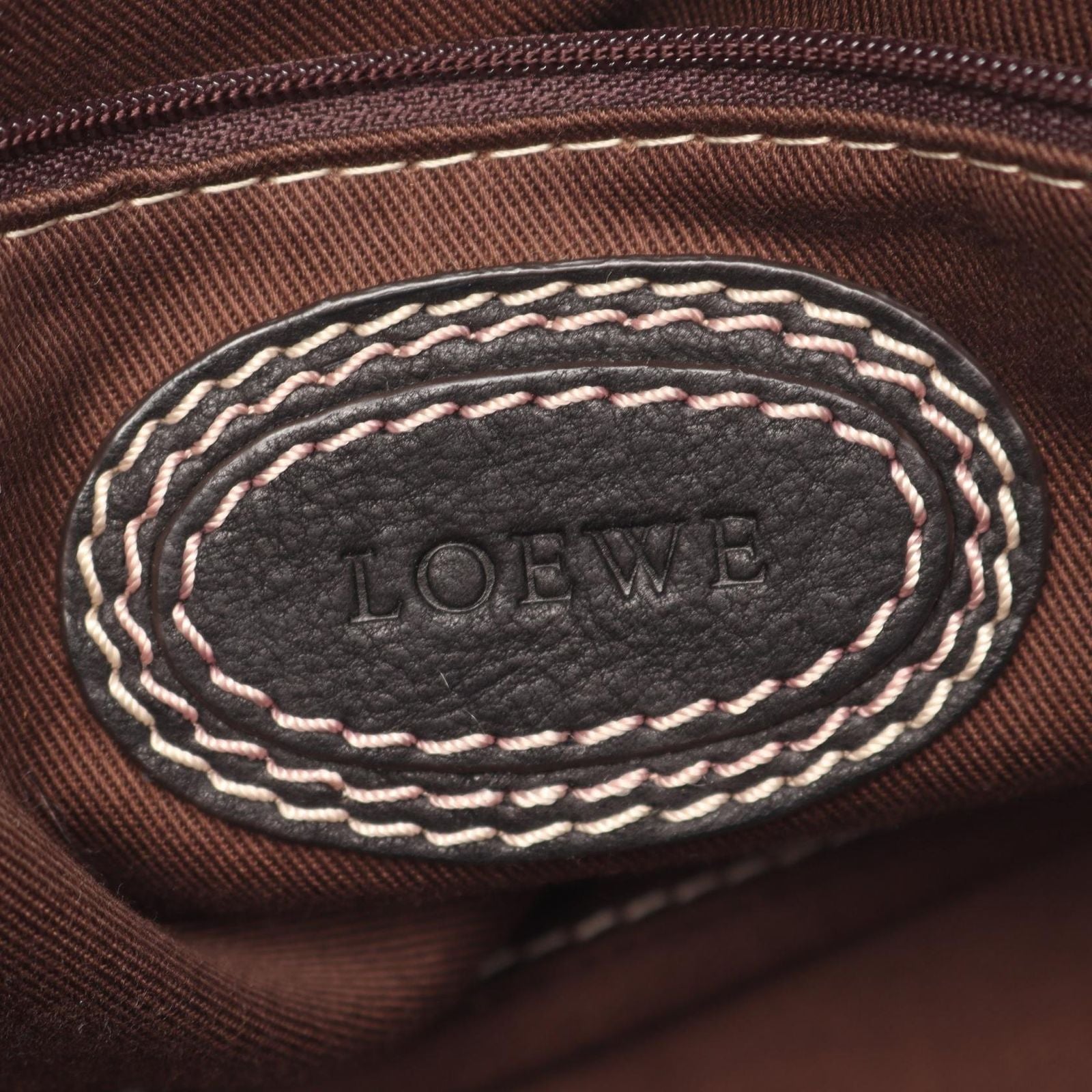 Loewe Tote Made Tall Black Leather Anagram Fringe — view 4