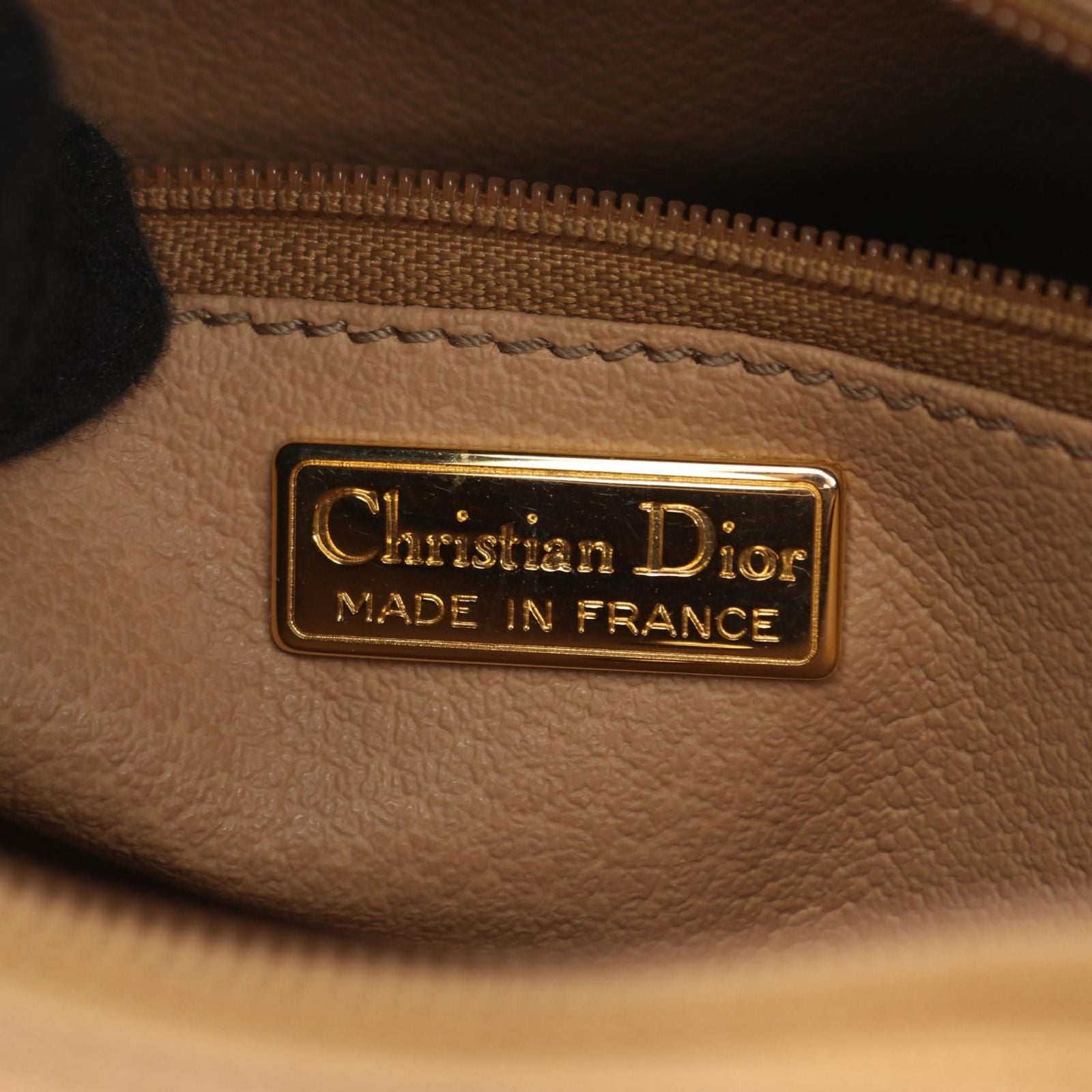 Dior Shoulder Bag Trotter Beige Canvas Leather Oval — view 4