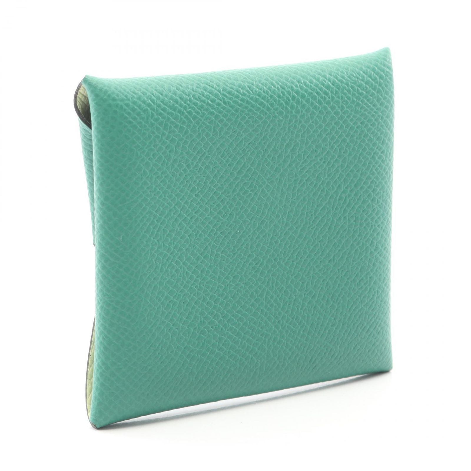 Hermes Coin Case Bastia Verso Vert Vertigo Jaune Poussin Leather — view 2