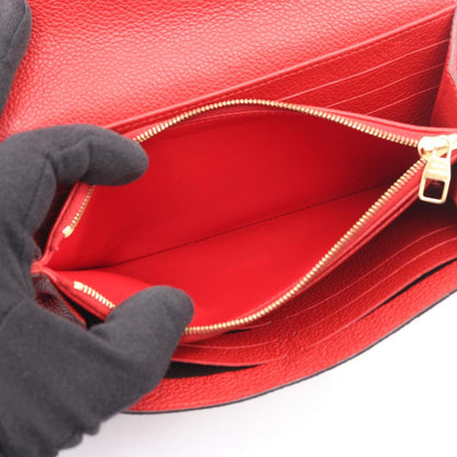 Louis Vuitton Bifold Wallet Portefeuille Sarah Cerise Leather — view 4