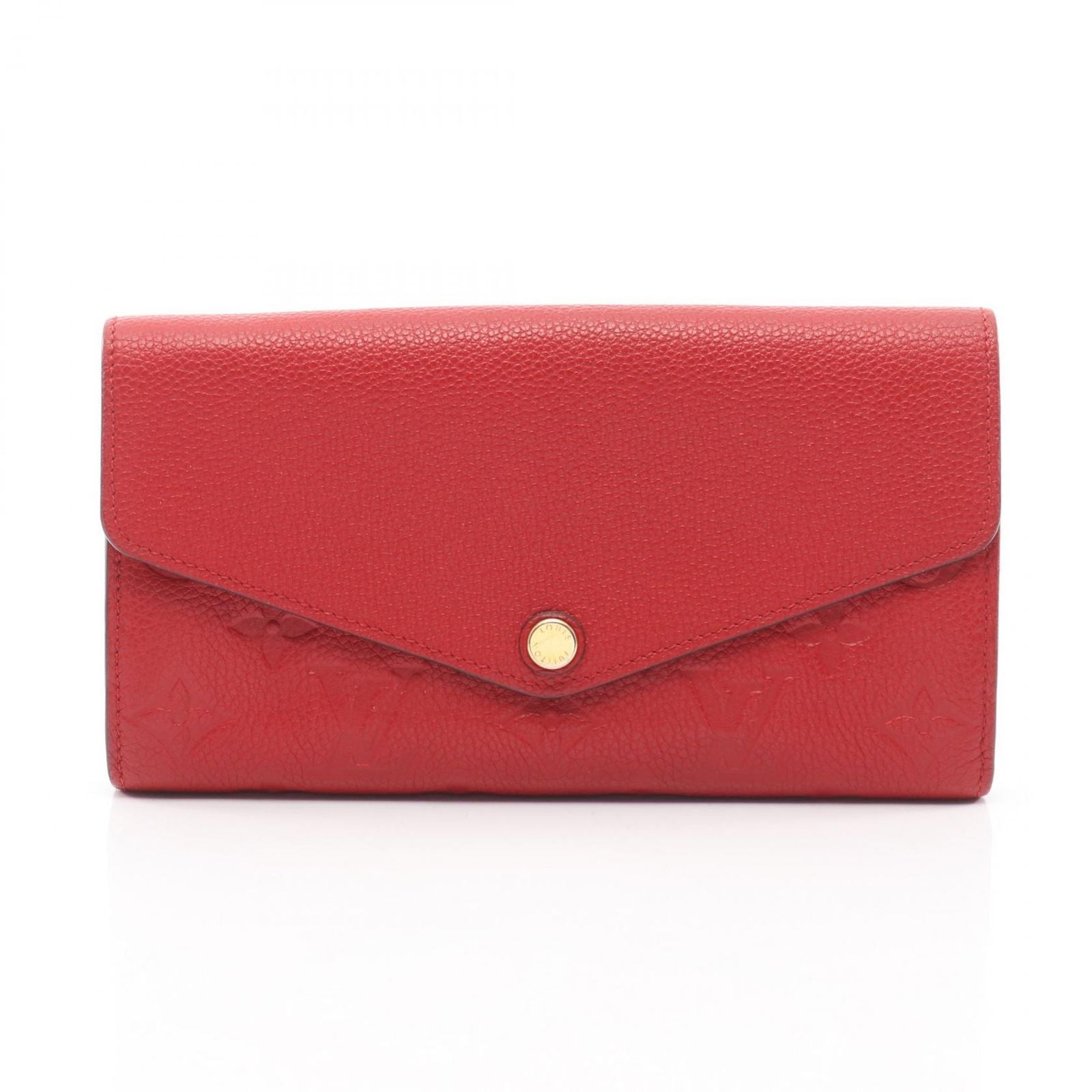 Louis Vuitton Bifold Wallet Portefeuille Sarah Cerise Leather