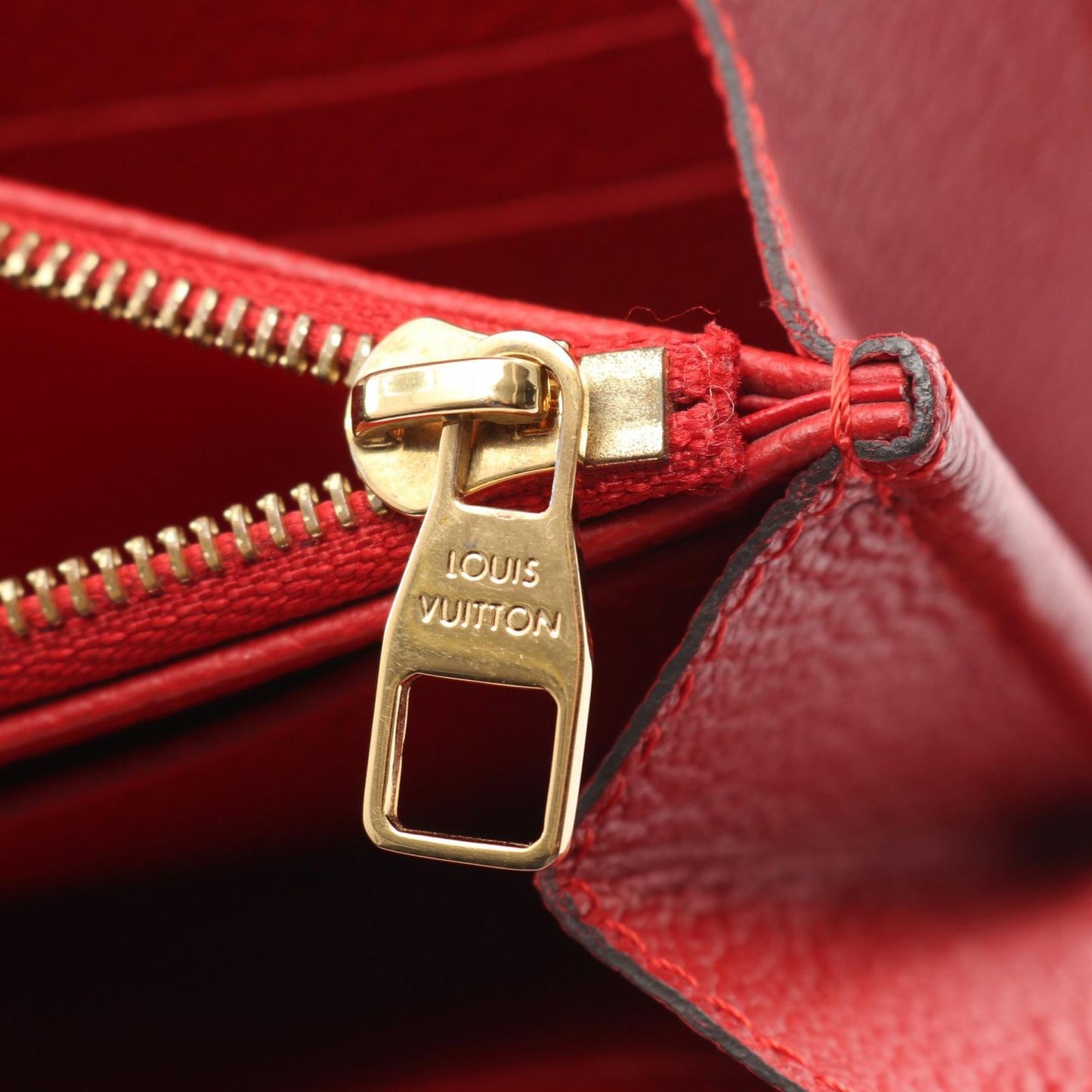 Louis Vuitton Bifold Wallet Portefeuille Sarah Cerise Leather — view 7
