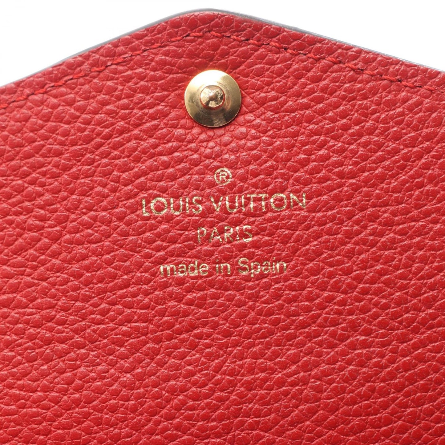 Louis Vuitton Bifold Wallet Portefeuille Sarah Cerise Leather — view 5