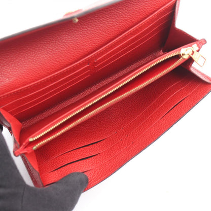 Louis Vuitton Bifold Wallet Portefeuille Sarah Cerise Leather — view 3