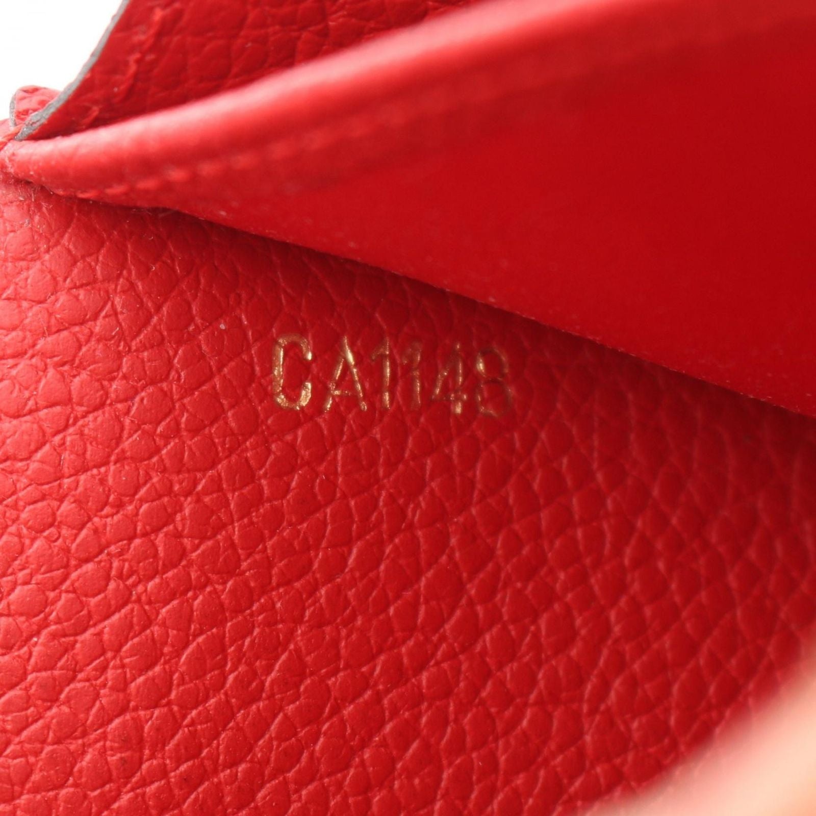 Louis Vuitton Bifold Wallet Portefeuille Sarah Cerise Leather — view 6