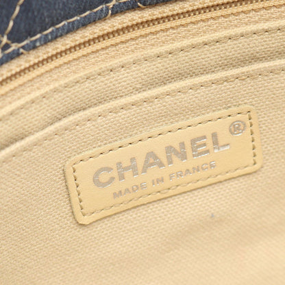 Chanel Shoulder Bag Quilted Denim Blue Chain — view 4