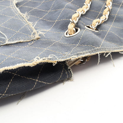 Chanel Shoulder Bag Quilted Denim Blue Chain — view 8